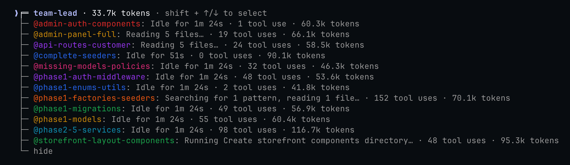 Team lead orchestrating 12 specialized agents