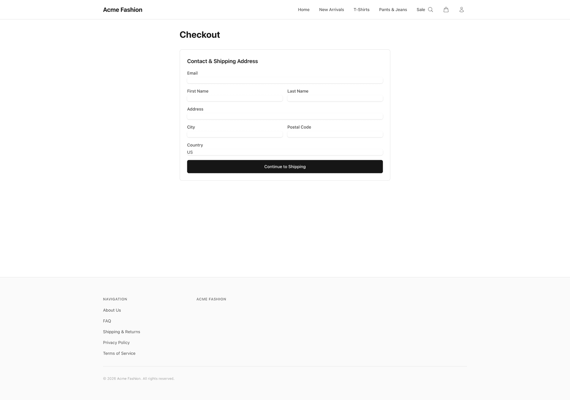Multi-step checkout with order summary